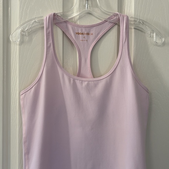 Yogasmoga Light Pink Racerback Tank Top Size 8 - Picture 3 of 11